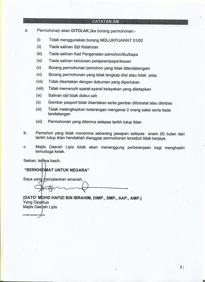 Ralat Iklan Tarikh Tutup Permohonan Jawatan Kosong Pembantu Awam H11 Majlis Daerah Lipis Portal Rasmi Majlis Daerah Lipis Mdl