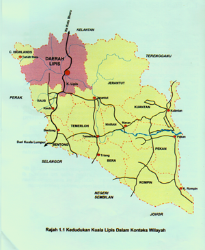 Kedudukan Kuala Lipis Dalam Konteks Wilayah